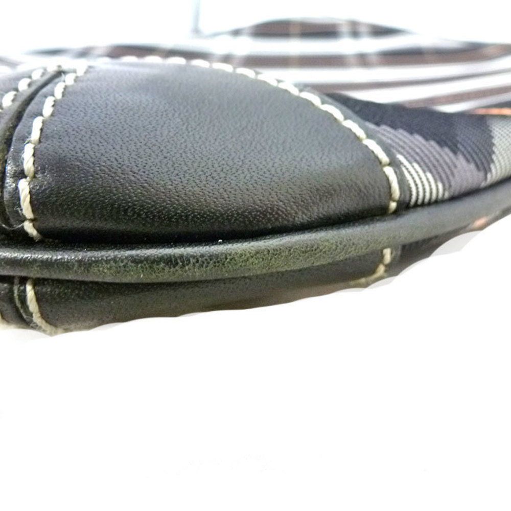 Burberry Label Plaid Pattern Leather Shoulder Bag… - image 7